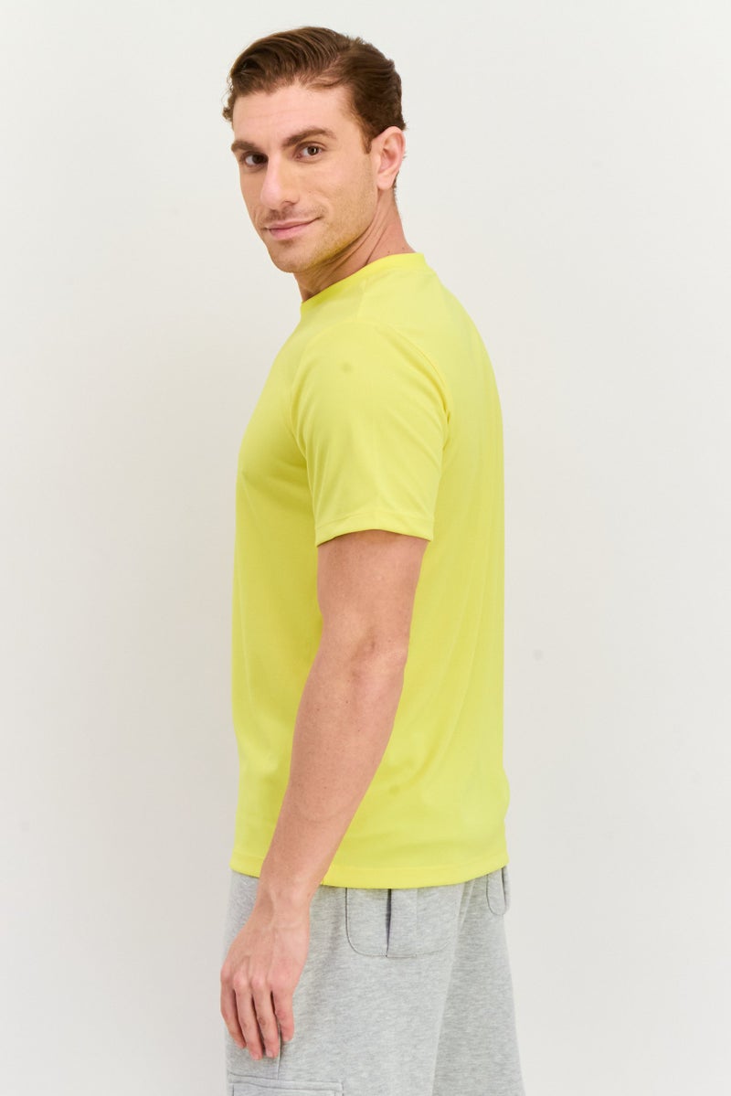 PUMA تي شيرت تدريب قصير الأكمام للرجال، رياضي، أصفر - Image 2